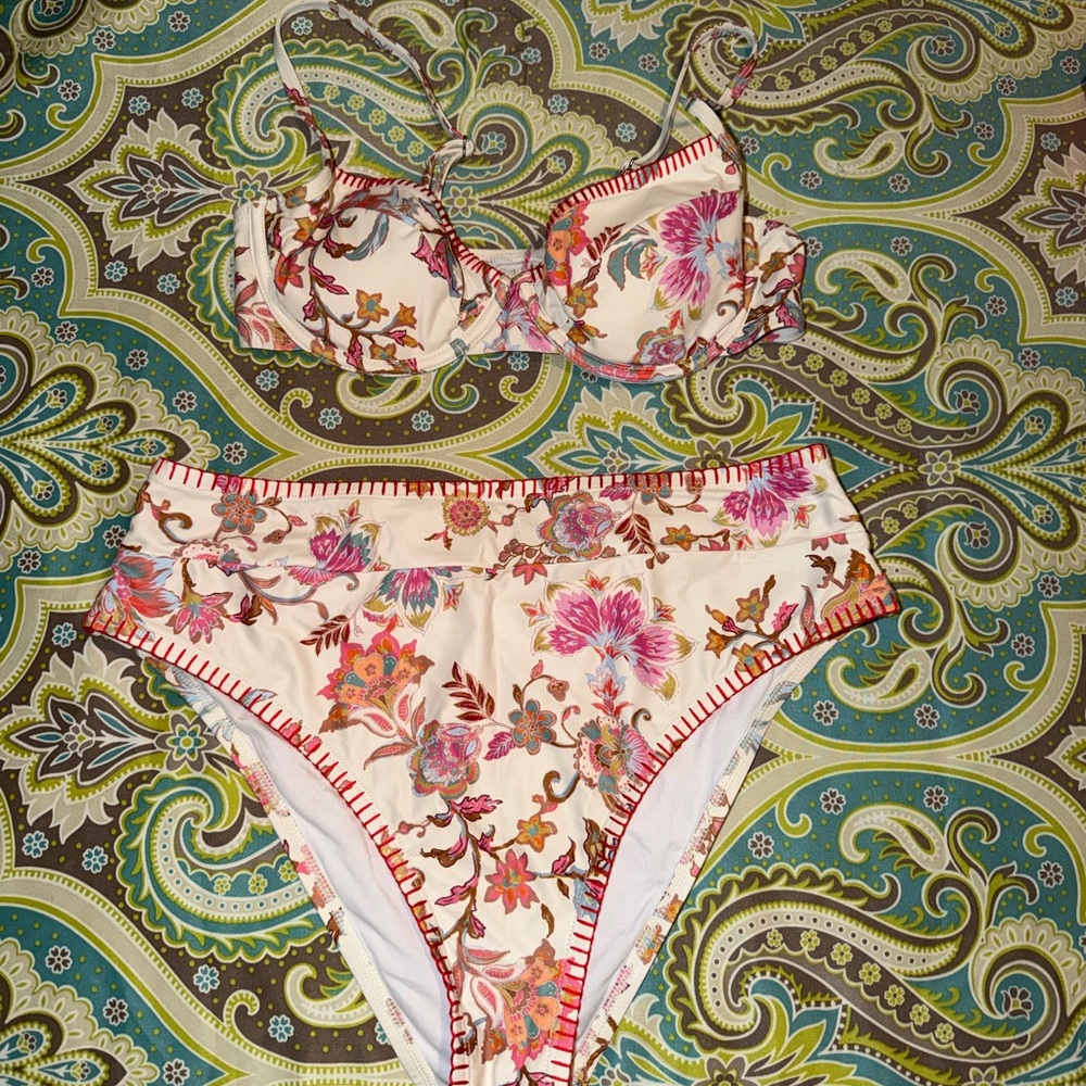 Multicolor Floral Bikini Set